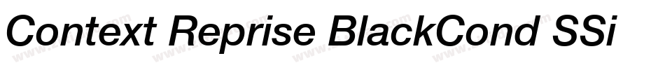 Context Reprise BlackCond SSi Bold字体转换
